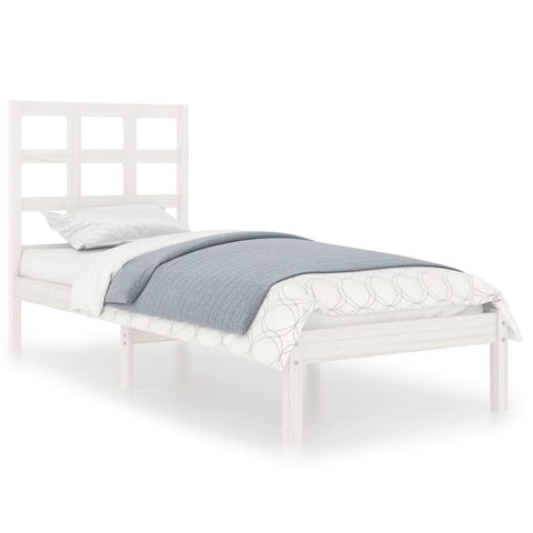 vidaXL Bed Frame without Mattress White 90x200 cm Solid Wood