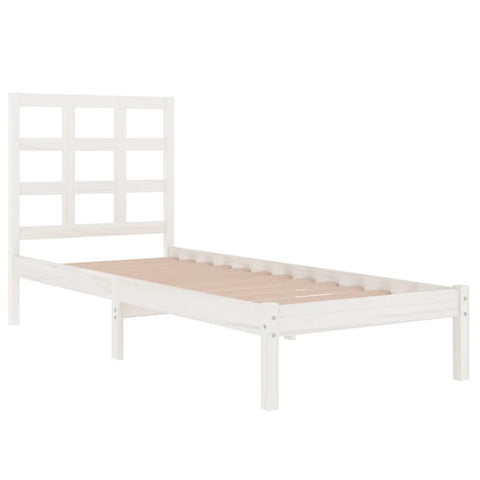 vidaXL Bed Frame without Mattress White 90x200 cm Solid Wood