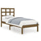 vidaXL Bed Frame without Mattress Honey Brown 100x200 cm Solid Wood