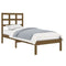 vidaXL Bed Frame without Mattress Honey Brown 100x200 cm Solid Wood