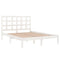 vidaXL Bed Frame without Mattress White 200x200 cm Solid Wood