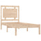 vidaXL Bed Frame without Mattress 75x190 cm Small Single Solid Wood