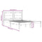 vidaXL Bed Frame without Mattress White 135x190 cm Double Solid Wood