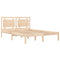 vidaXL Bed Frame without Mattress 150x200 cm King Size Solid Wood