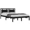 vidaXL Bed Frame without Mattress Black 200x200 cm Solid Wood