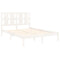 vidaXL Bed Frame without Mattress White 120x190 cm Small Double Solid Wood
