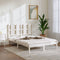 vidaXL Bed Frame without Mattress White 120x190 cm Small Double Solid Wood