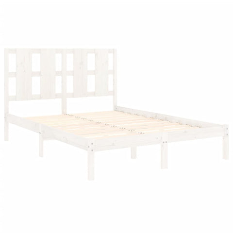 vidaXL Bed Frame without Mattress White 140x190 cm  Solid Wood Pine