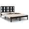 vidaXL Bed Frame without Mattress Black 140x190 cm  Solid Wood Pine