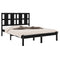 vidaXL Bed Frame without Mattress Black 140x190 cm  Solid Wood Pine