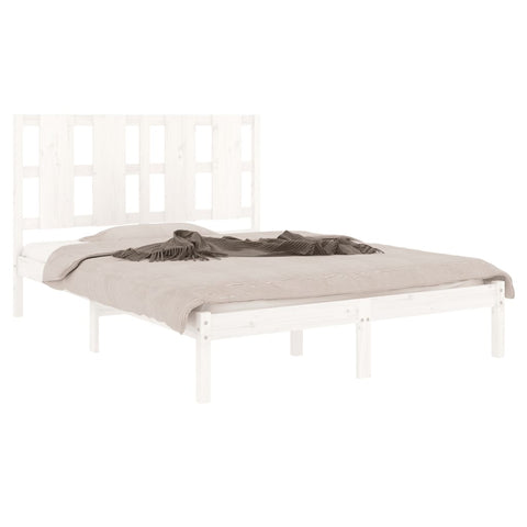 vidaXL Bed Frame without Mattress White 120x200 cm  Solid Wood Pine