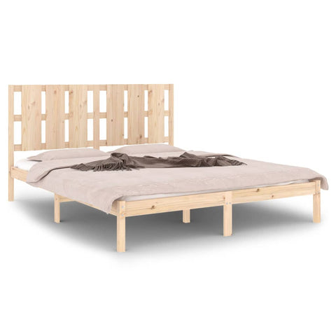vidaXL Bed Frame without Mattress 150x200 cm King Size Solid Wood