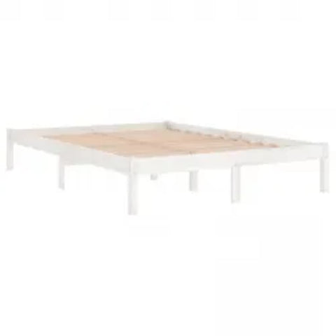 vidaXL Bed Frame without Mattress White 180x200 cm Super King Solid Wood