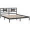 vidaXL Bed Frame without Mattress Grey 200x200 cm Solid Wood