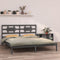 vidaXL Bed Frame without Mattress Grey 200x200 cm Solid Wood