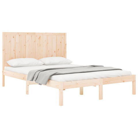 vidaXL Bed Frame without Mattress 135x190 cm Double Solid Wood Pine