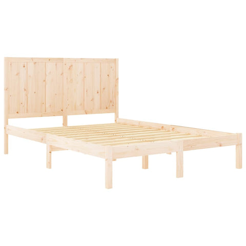 vidaXL Bed Frame without Mattress 135x190 cm Double Solid Wood Pine