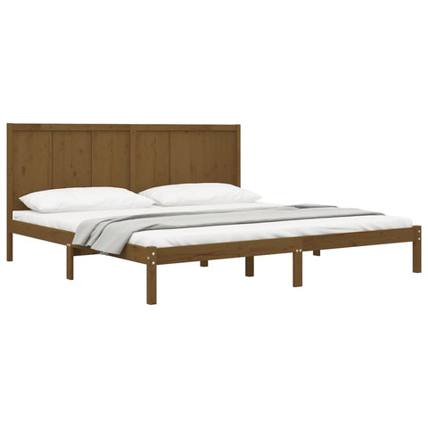 vidaXL Bed Frame without Mattress Honey Brown 200x200 cm Solid Wood Pine