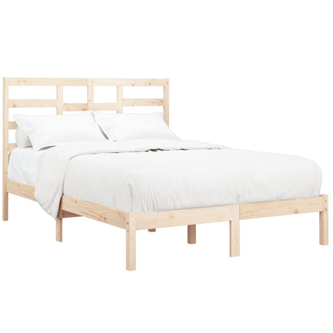 vidaXL Bed Frame without Mattress Solid Wood 140x190 cm