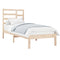 vidaXL Bed Frame without Mattress Solid Wood 90x200 cm