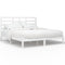 vidaXL Bed Frame without Mattress White Solid Wood 200x200 cm