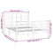 vidaXL Bed Frame without Mattress White Solid Wood 120x190 cm Small Double