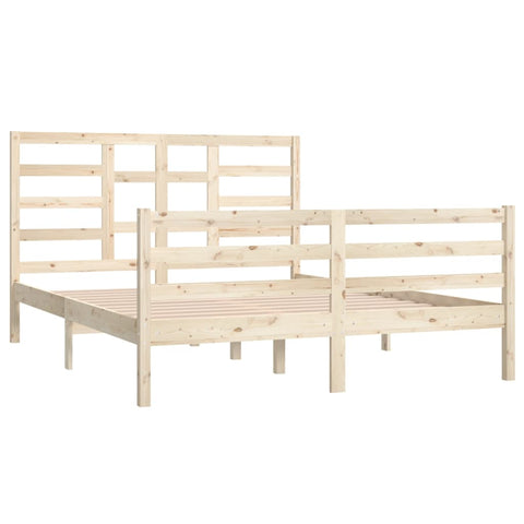 vidaXL Bed Frame without Mattress Solid Wood 150x200 cm King Size