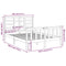 vidaXL Bed Frame without Mattress White Solid Wood 140x190 cm