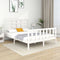 vidaXL Bed Frame without Mattress White Solid Wood 140x190 cm