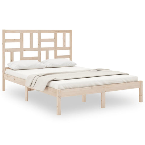 vidaXL Bed Frame without Mattress Solid Wood 140x190 cm
