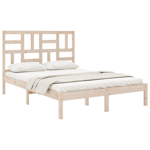 vidaXL Bed Frame without Mattress Solid Wood 140x190 cm