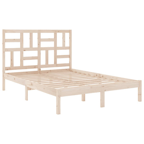 vidaXL Bed Frame without Mattress Solid Wood 140x190 cm