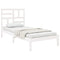 vidaXL Bed Frame without Mattress White Solid Wood 90x200 cm