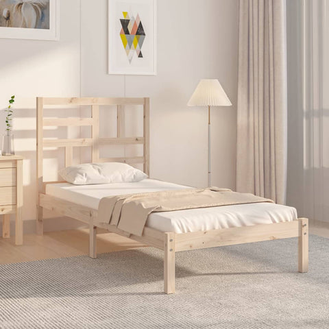vidaXL Bed Frame without Mattress Solid Wood 100x200 cm