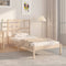 vidaXL Bed Frame without Mattress Solid Wood 100x200 cm