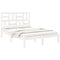 vidaXL Bed Frame without Mattress White Solid Wood 150x200 cm King Size