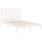 vidaXL Bed Frame without Mattress White Solid Wood 150x200 cm King Size
