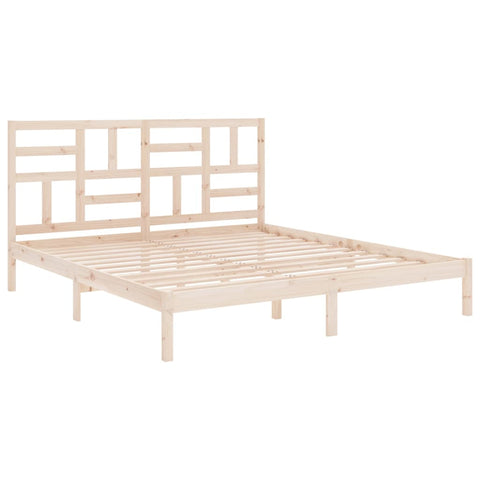 vidaXL Bed Frame without Mattress Solid Wood 180x200 cm Super King