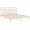 vidaXL Bed Frame without Mattress Solid Wood 180x200 cm Super King