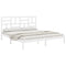 vidaXL Bed Frame without Mattress White Solid Wood 180x200 cm Super King