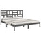 vidaXL Bed Frame without Mattress Grey Solid Wood 200x200 cm