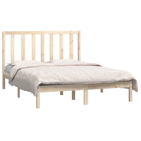 vidaXL Bed Frame without Mattress 135x190 cm Double Solid Wood Pine