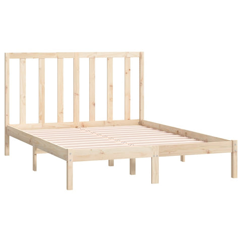 vidaXL Bed Frame without Mattress 135x190 cm Double Solid Wood Pine