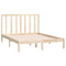 vidaXL Bed Frame without Mattress 135x190 cm Double Solid Wood Pine