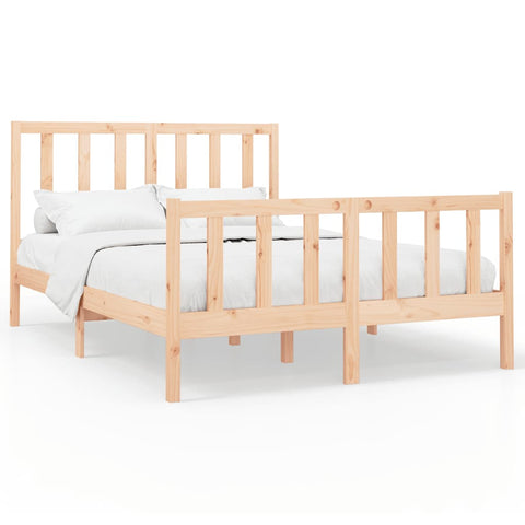 vidaXL Bed Frame without Mattress 140x200 cm Solid Wood Pine
