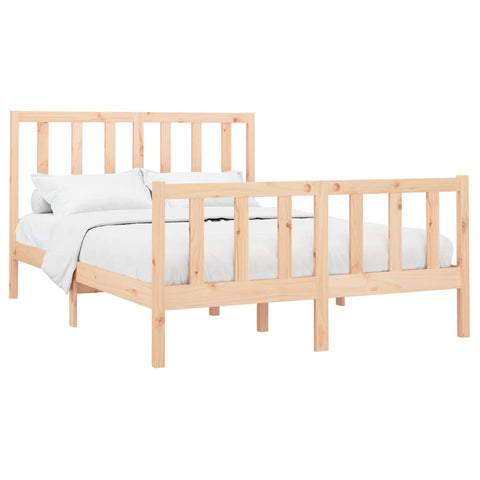 vidaXL Bed Frame without Mattress 140x200 cm Solid Wood Pine