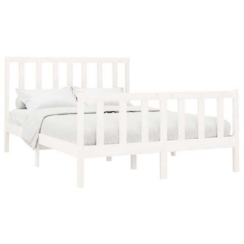 vidaXL Bed Frame without Mattress White 160x200 cm Solid Wood Pine