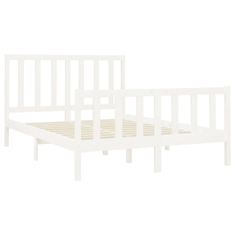 vidaXL Bed Frame without Mattress White 160x200 cm Solid Wood Pine