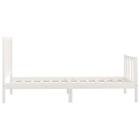 vidaXL Bed Frame without Mattress White 100x200 cm Solid Wood