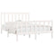 vidaXL Bed Frame without Mattress White 160x200 cm Solid Wood